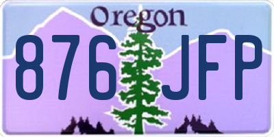 OR license plate 876JFP