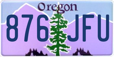 OR license plate 876JFU