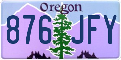 OR license plate 876JFY