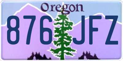 OR license plate 876JFZ