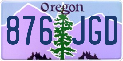 OR license plate 876JGD