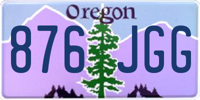 OR license plate 876JGG