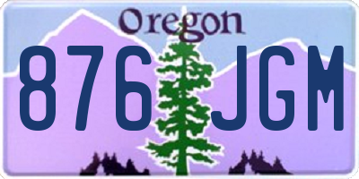 OR license plate 876JGM