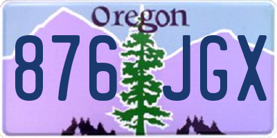 OR license plate 876JGX