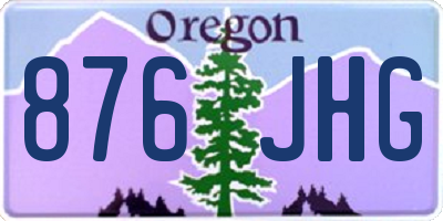 OR license plate 876JHG