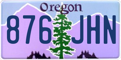 OR license plate 876JHN