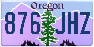 OR license plate 876JHZ