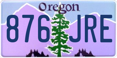 OR license plate 876JRE