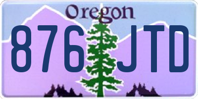 OR license plate 876JTD