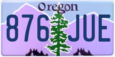 OR license plate 876JUE