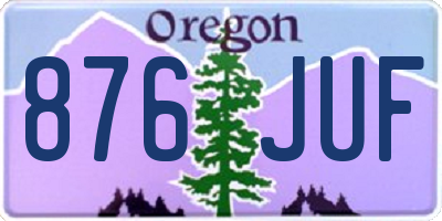 OR license plate 876JUF