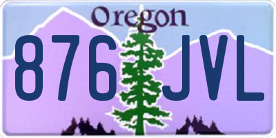 OR license plate 876JVL
