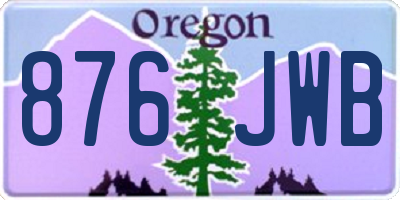OR license plate 876JWB