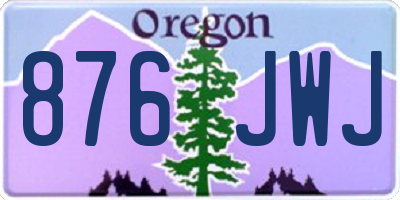 OR license plate 876JWJ