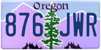 OR license plate 876JWR