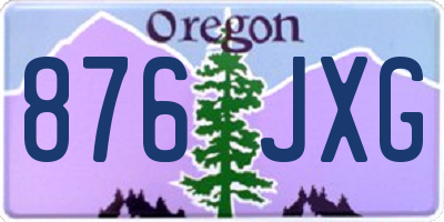 OR license plate 876JXG