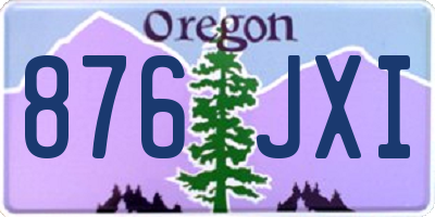 OR license plate 876JXI