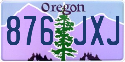OR license plate 876JXJ