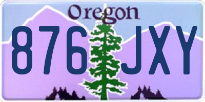 OR license plate 876JXY