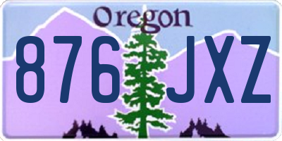 OR license plate 876JXZ