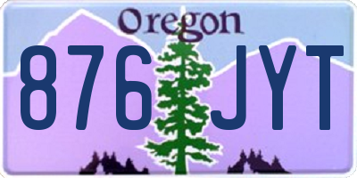 OR license plate 876JYT