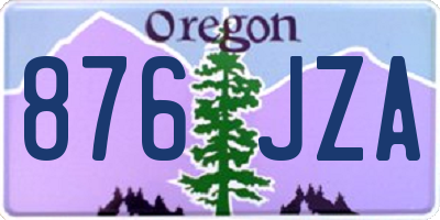 OR license plate 876JZA