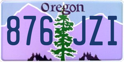 OR license plate 876JZI