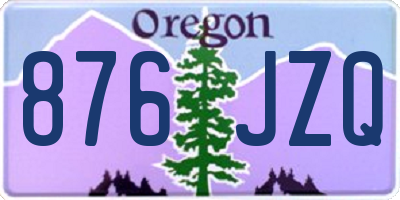 OR license plate 876JZQ
