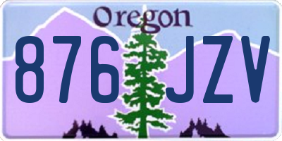 OR license plate 876JZV