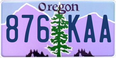 OR license plate 876KAA