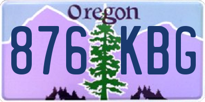 OR license plate 876KBG