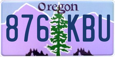 OR license plate 876KBU
