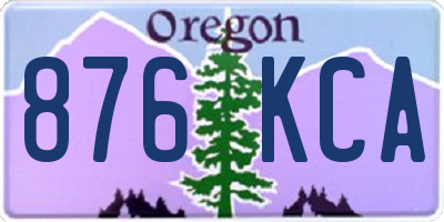 OR license plate 876KCA