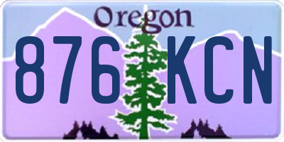 OR license plate 876KCN