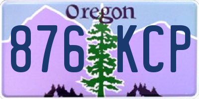 OR license plate 876KCP