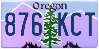 OR license plate 876KCT