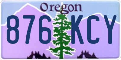 OR license plate 876KCY