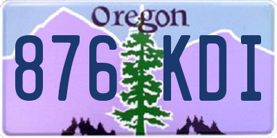 OR license plate 876KDI