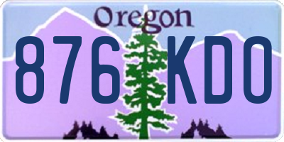 OR license plate 876KDO