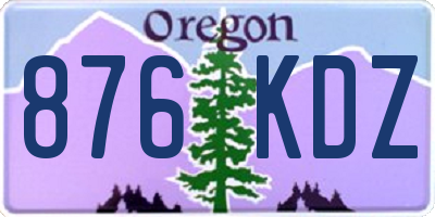 OR license plate 876KDZ