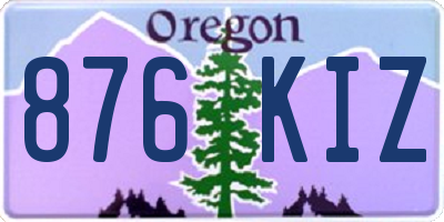 OR license plate 876KIZ