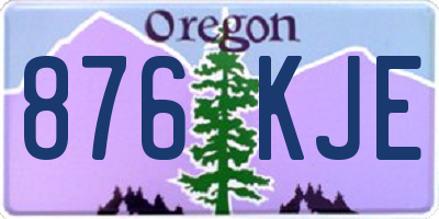 OR license plate 876KJE