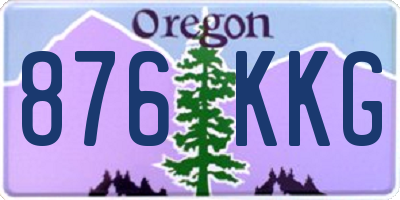 OR license plate 876KKG