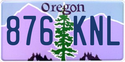 OR license plate 876KNL