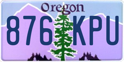 OR license plate 876KPU