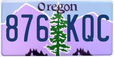 OR license plate 876KQC