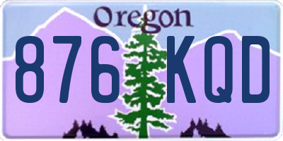 OR license plate 876KQD