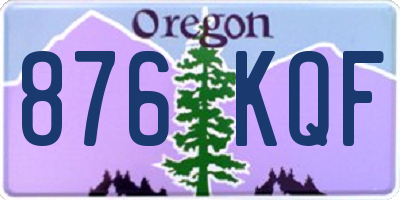 OR license plate 876KQF