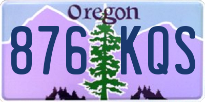 OR license plate 876KQS