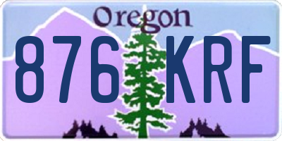 OR license plate 876KRF